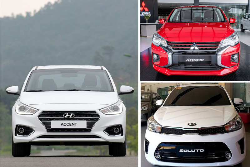 Giá 375 triệu, Mitsubishi Attrage 2020 so găng Hyundai Accent và Kia Soluto