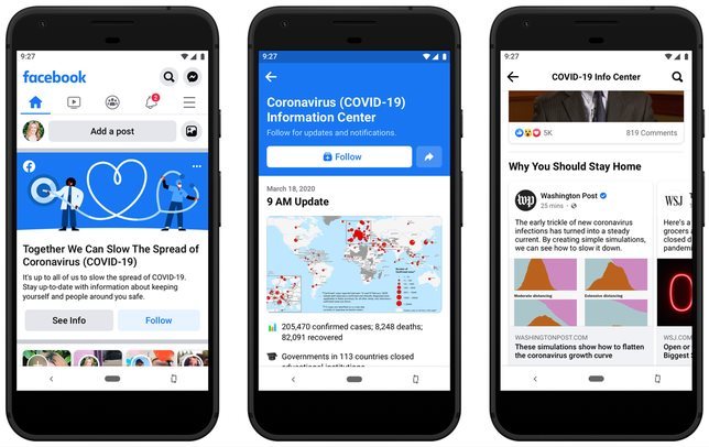 Facebook mở trung tâm thông tin Covid-19 trên News Feed