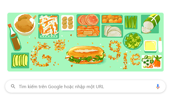 Google đưa hình ảnh bánh mì Việt Nam lên trang chủ hơn 10 quốc gia