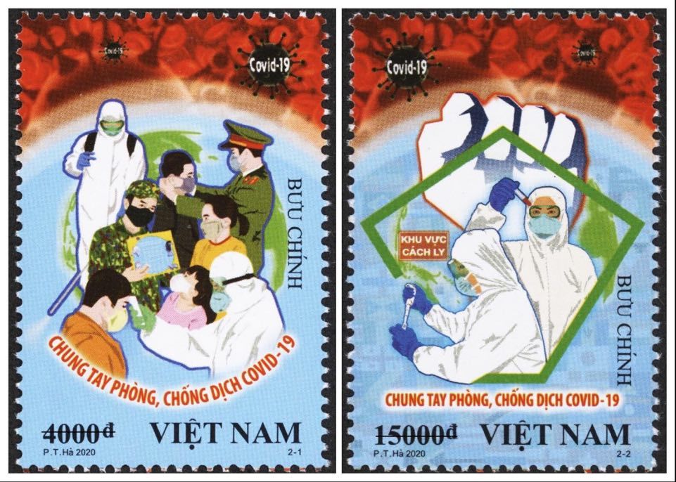 Phát hành bộ tem “chung tay phòng, chống dịch Covid-19”