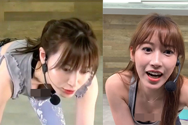 Mặc đồ tập 'thoáng' nhưng bất tiện, cô giáo yoga Nhật mắc lỗi kém duyên