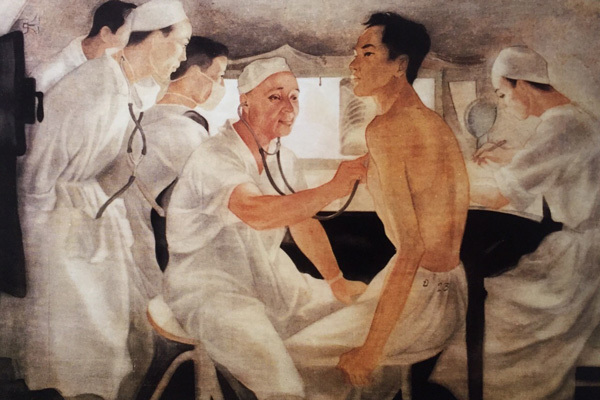 Bức tranh đầy xúc cảm ngợi ca 'các chiến binh áo trắng'