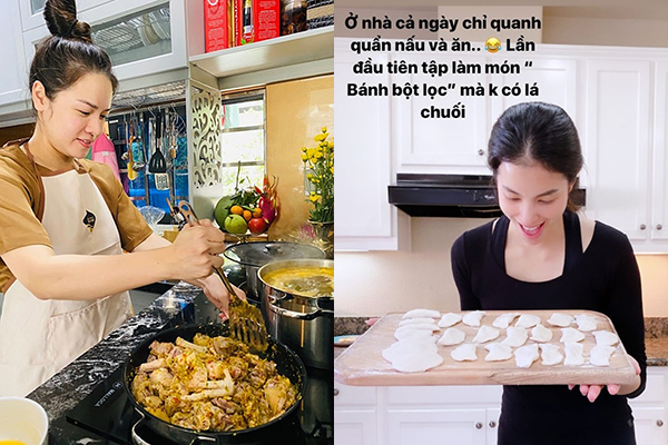 Nhật Kim Anh, Phạm Hương trổ tài vào bếp