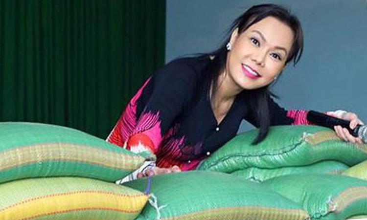 Việt Hương và các nghệ sĩ Việt tặng gạo bà con nghèo mùa dịch