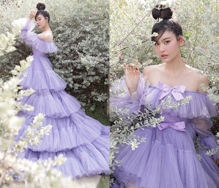 Trương Quỳnh Anh Phương Nga quyến rũ diện váy pastel mùa hè