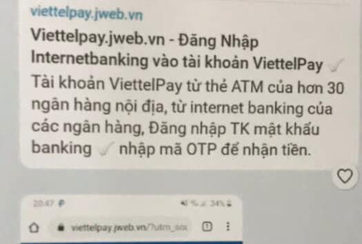 Cảnh báo giả mạo ViettelPay để lừa đảo chiếm đoạt tài sản
