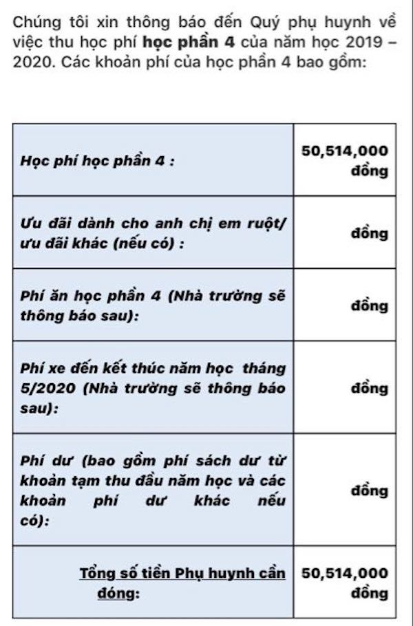 Bị phản ứng trường quốc tế tạm ngừng thu tiền ăn