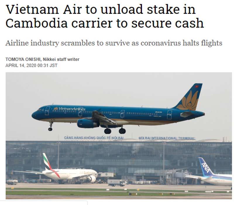 Hãng hàng không lớn nhất Việt Nam muốn rút vốn đầu tư ở Campuchia