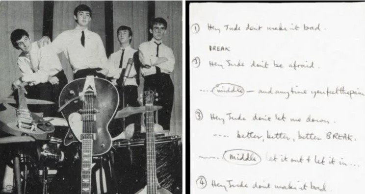 Lời viết tay ca khúc 'Hey Jude' của The Beatles đấu giá hơn 21 tỷ