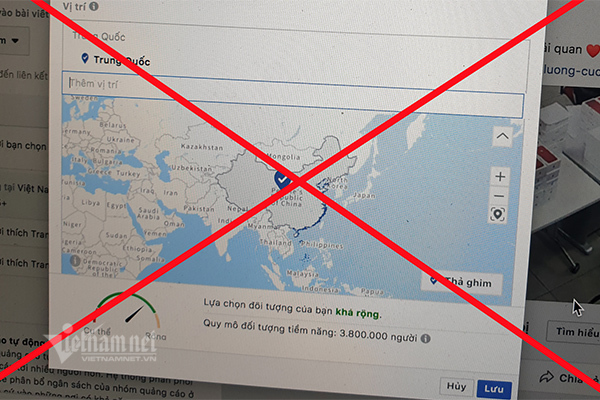 Yêu cầu Facebook xóa 2 quần đảo Hoàng Sa, Trường Sa khỏi bản đồ Trung Quốc