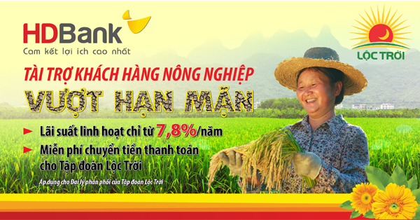 HDBank cho vay ưu đãi hỗ trợ khách hàng nông nghiệp vượt hạn mặn