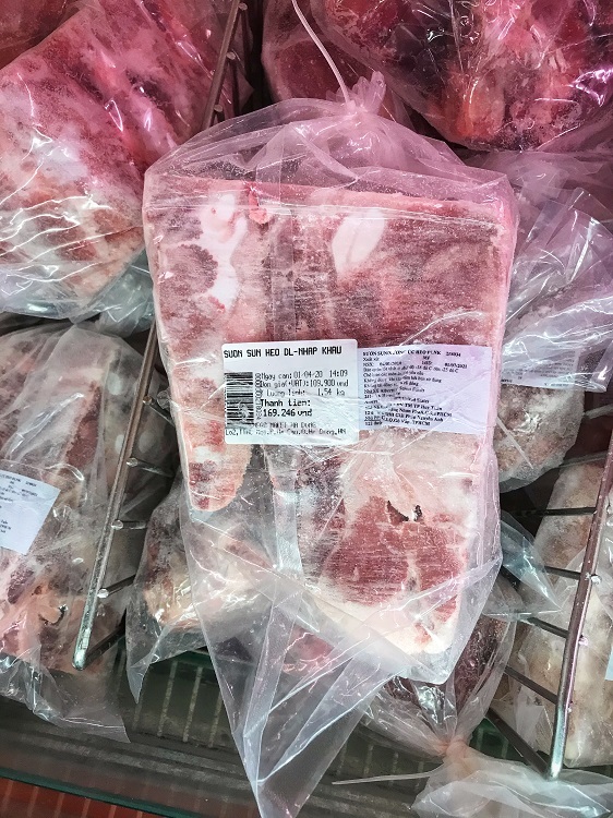 Chất lượng bên trong miếng thịt lợn nhập khẩu Nga sau khi rã đông