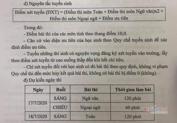 Hà Nội bỏ môn thi thứ 4 tuyển sinh lớp 10