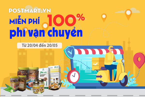 Miễn cước chuyển phát khi mua hàng trên Postmart cuối tuần