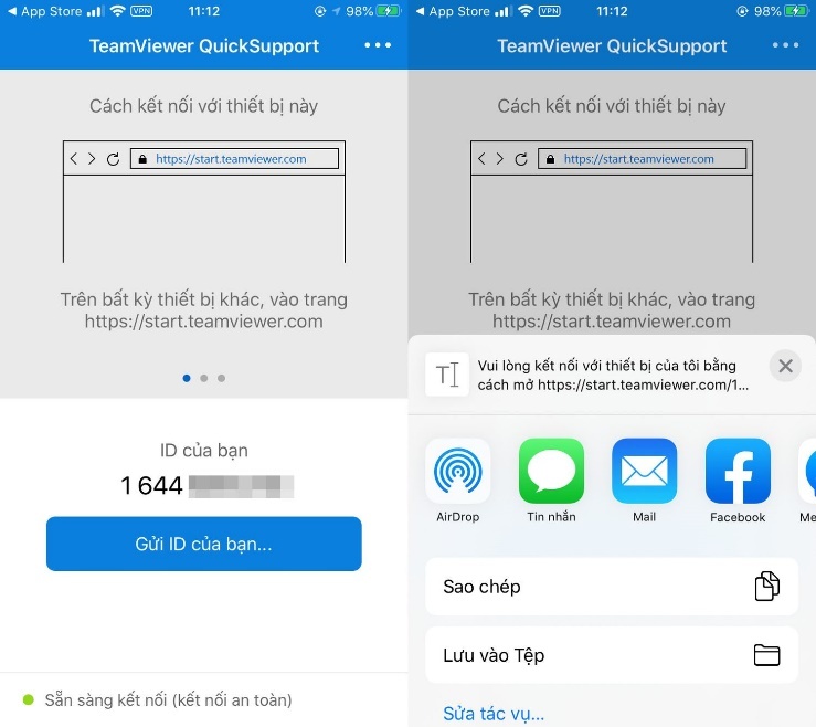 how to use teamviewer ios