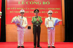 Hình ảnh Đại tướng Tô Lâm trao quyết định bổ nhiệm 2 Thứ trưởng Công an
