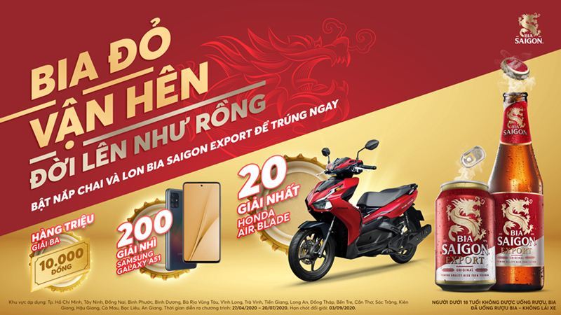 SABECO tặng quà 80 tỷ đồng cho khách hàng bia Saigon Export
