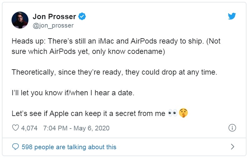 iMac và AirPods mới sắp ra mắt?