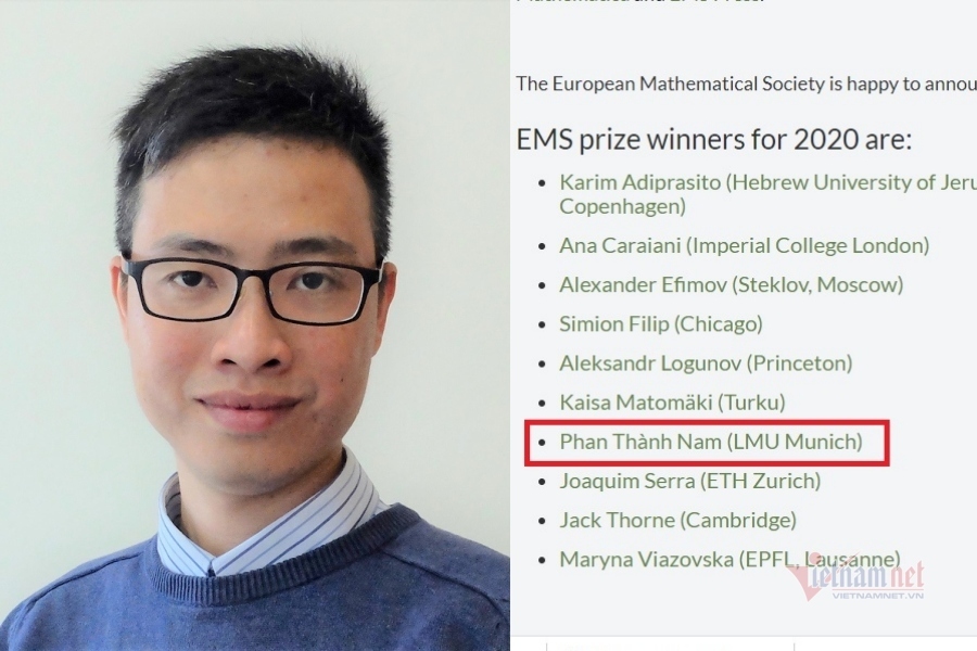 Nhà toán học người Việt đạt giải thưởng toán học danh giá nhất châu Âu