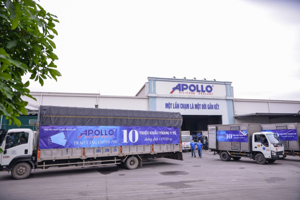 Hàng triệu chiếc khẩu trang từ Apollo Silicone bàn giao Bộ Y tế