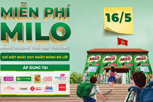 2 triệu hộp MILO miễn phí ‘tiếp năng lượng’ cho HS trở lại trường