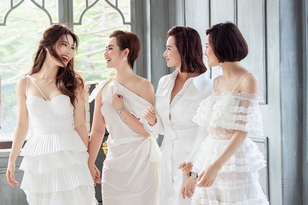 4 mỹ nhân 'Tình yêu và tham vọng' quyến rũ với váy trắng
