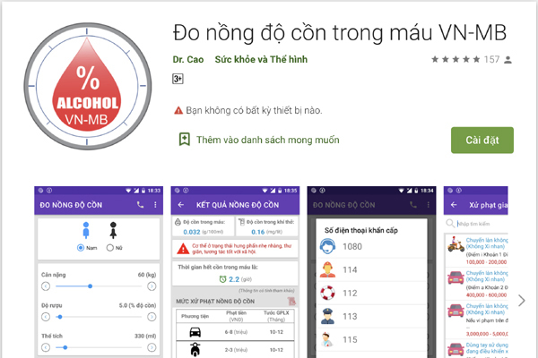 Ứng dụng đo nồng độ cồn giúp giảm tai nạn giao thông