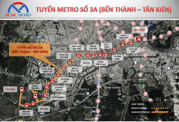 Tuyến Metro 3A - ‘điểm cộng’ của trung tâm hành chính Bình Chánh