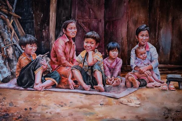 Hoạ sĩ trưng bày tranh online giúp người nghèo xây nhà