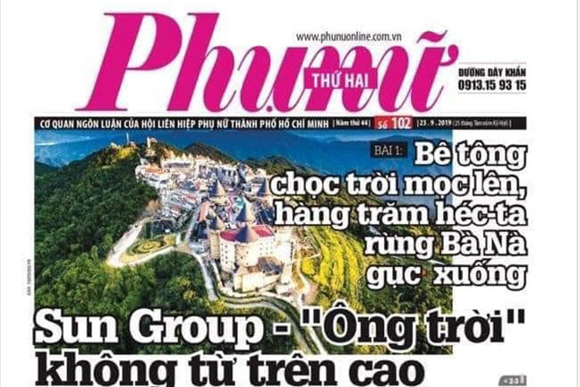 Phạt tiền, tước giấy phép báo điện tử Phụ nữ TP.HCM 1 tháng