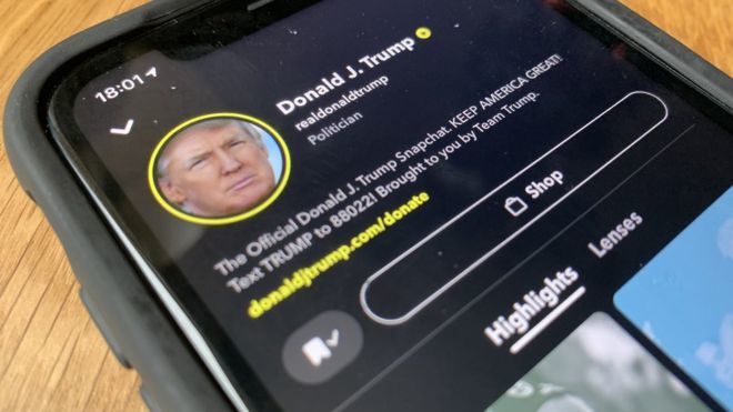 Snapchat stops promoting Donald Trump's account due to 'racial violence'