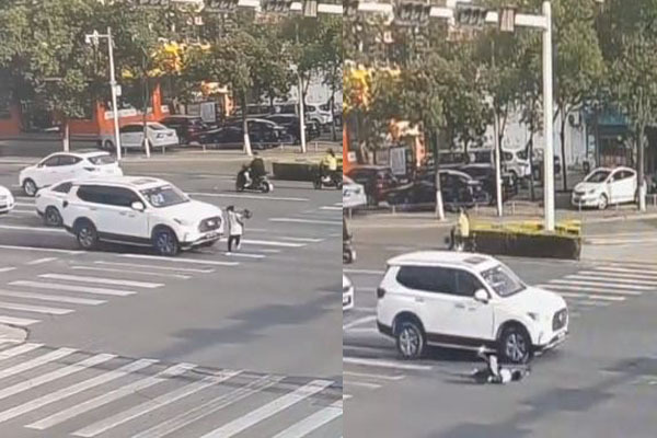Bất chấp đèn đỏ băng qua đường, cậu bé bị ô tô tông trúng