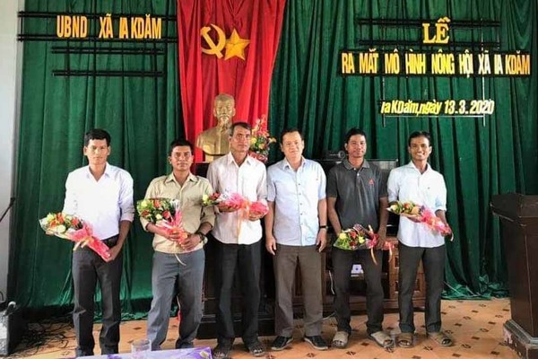 Ra mắt Nông hội xã Ia Kdăm để chia sẻ kinh nghiệm sản xuất, chăn nuôi