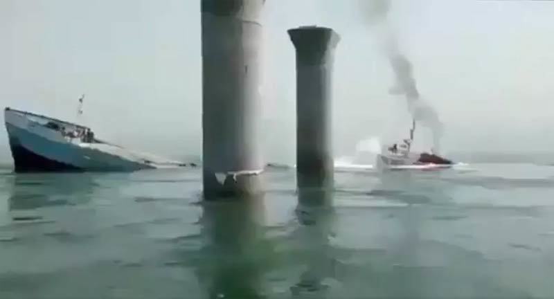 Tàu hàng Iran chìm ở biển Iraq, có thương vong