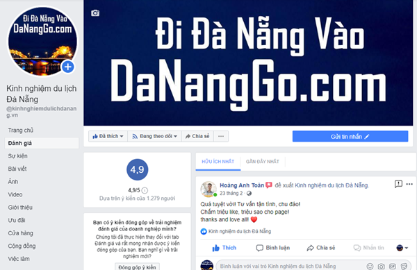 Bí quyết ‘nghìn like’ của fanpage Kinh nghiệm du lịch Đà Nẵng