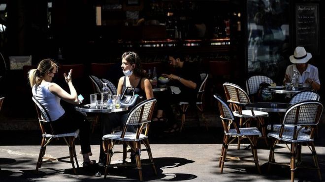 Coronavirus: Paris returns to cafe life with new normal