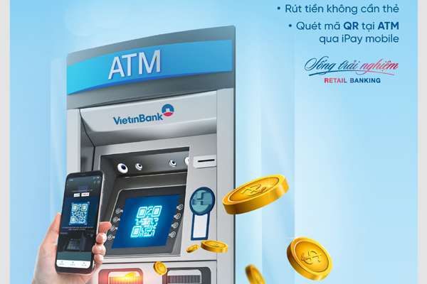 Rút tiền không cần thẻ, chỉ cần quét mã QR tại ATM