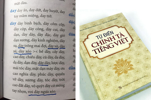 Yêu cầu báo cáo sự việc 'Từ điển chính tả tiếng Việt' bị sai chính tả