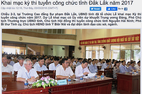 Phát hiện nhiều bài bị sửa điểm trong kỳ thi tuyển công chức tỉnh Đắk Lắk