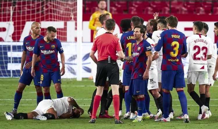 Barca mất điểm Sevilla, Pique lo La Liga về tay Real Madrid