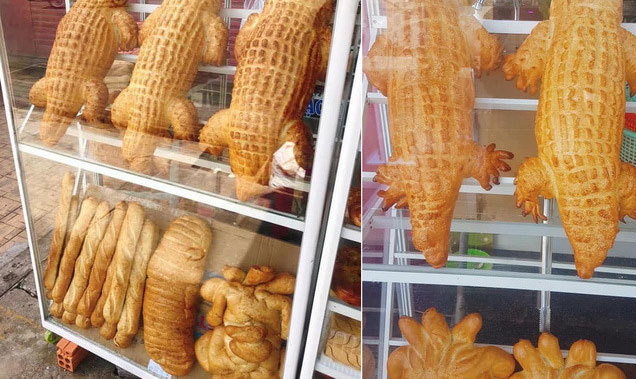 Bánh mì cá sấu khổng lồ 'gây bão', ngày bán trăm chiếc