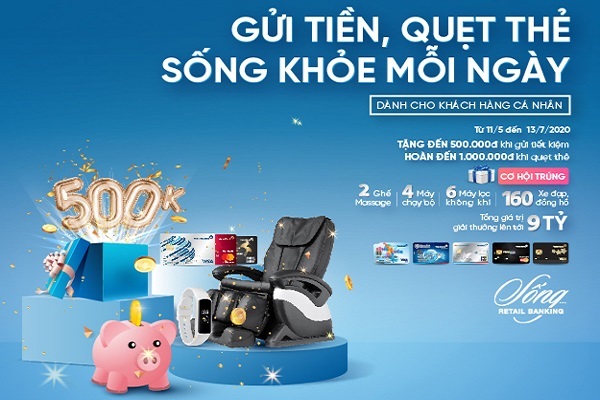 Nhận quà tặng sức khỏe khi gửi tiền, quẹt thẻ VietinBank