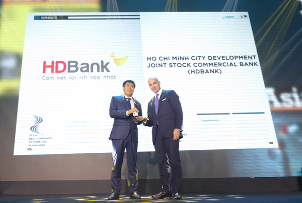 HDBank được vinh danh nơi làm việc tốt nhất châu Á