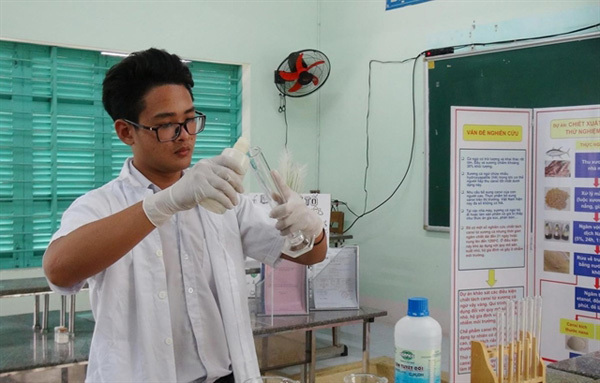 A high-school student successfully extracts calcium from tuna bones