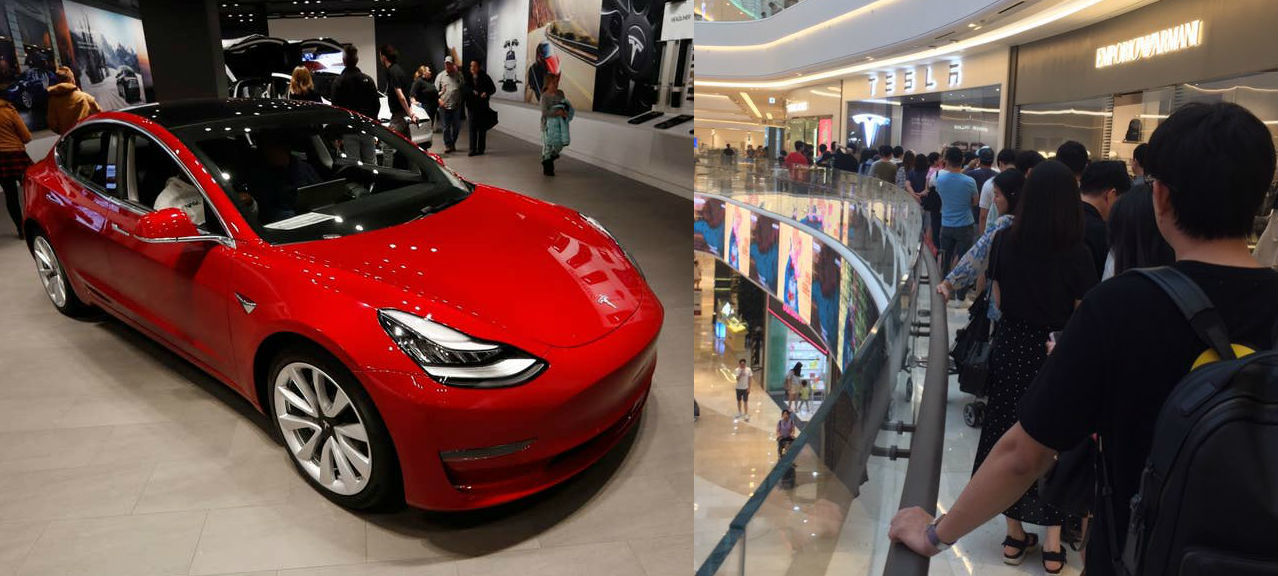 Xe điện Tesla Model 3 giá 40.000 USD gây sốt ở Hàn Quốc