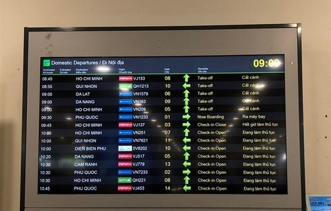 Local airlines' punctuality in H1 ranked