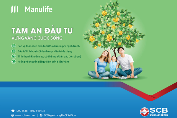 Manulife Việt Nam bắt tay SCB ra mắt sản phẩm bảo hiểm kết hợp đầu tư