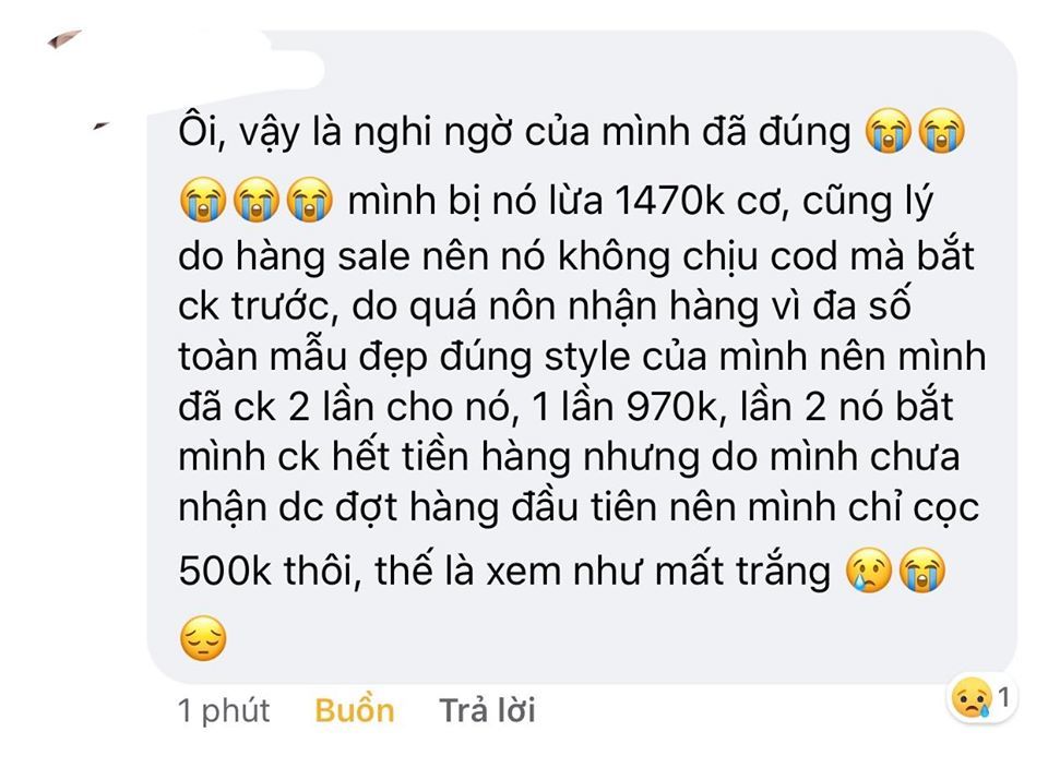 Xuất hiện hình thức bán hàng online lừa đảo mới, đơn giản nhưng nhiều chị em mắc lừa