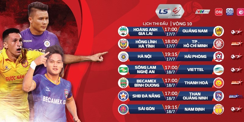 Lịch thi đấu vòng 10 LS V-League