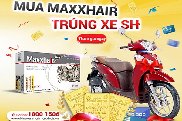 Cơ hội trúng thưởng đặc biệt dành cho khách mua Maxxhair
